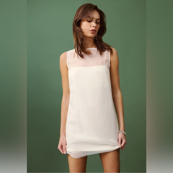 Reformation Vina Dress White Size 12 - Picture 2 of 10